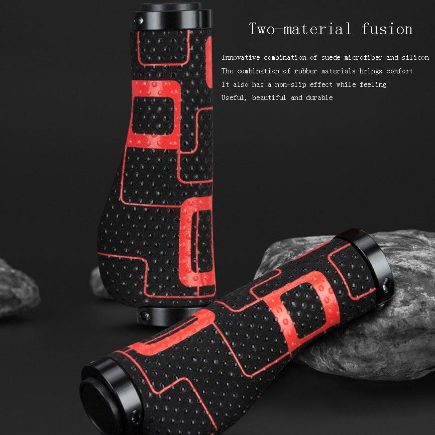 Poignées de vélo antidérapantes Poignées de guidon pour vélo Nouvelle génération de poignées de guidon avec inserts en gel souple Résistance aux chocs Ergonomie Confort