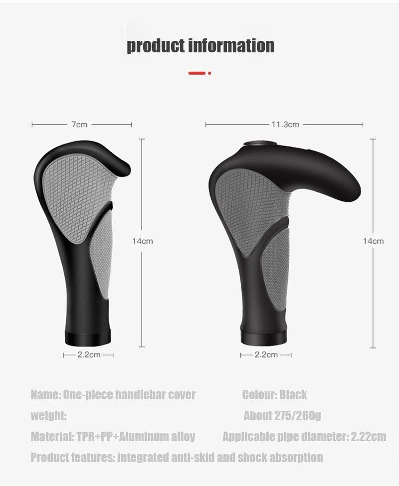 Poignées de vélo antidérapantes Poignées de guidon pour vélo Nouvelle génération de poignées de guidon avec inserts en gel souple Résistance aux chocs Ergonomie Confort
