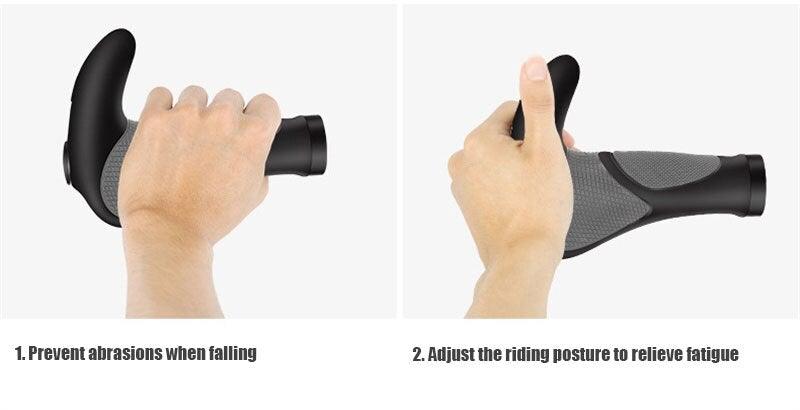 Poignées de vélo antidérapantes Poignées de guidon pour vélo Nouvelle génération de poignées de guidon avec inserts en gel souple Résistance aux chocs Ergonomie Confort