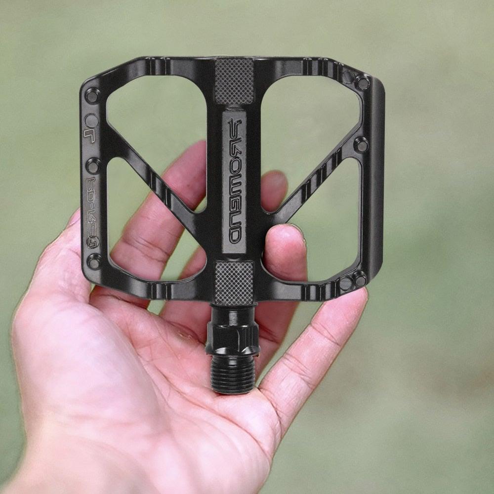 Pédale de vélo antidérapante ultralégère, pédale à dégagement rapide, pédale plate à 3 roulements pour accessoires de VTT et de route, pédales de VTT à 3 roulements, pédales de vélo plates en alliage, pédales plates en alliage antidérapantes