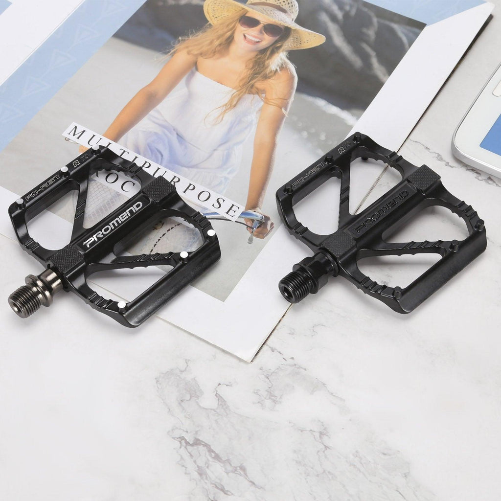 Pédale de vélo antidérapante ultralégère, pédale à dégagement rapide, pédale plate à 3 roulements pour accessoires de VTT et de route, pédales de VTT à 3 roulements, pédales de vélo plates en alliage, pédales plates en alliage antidérapantes