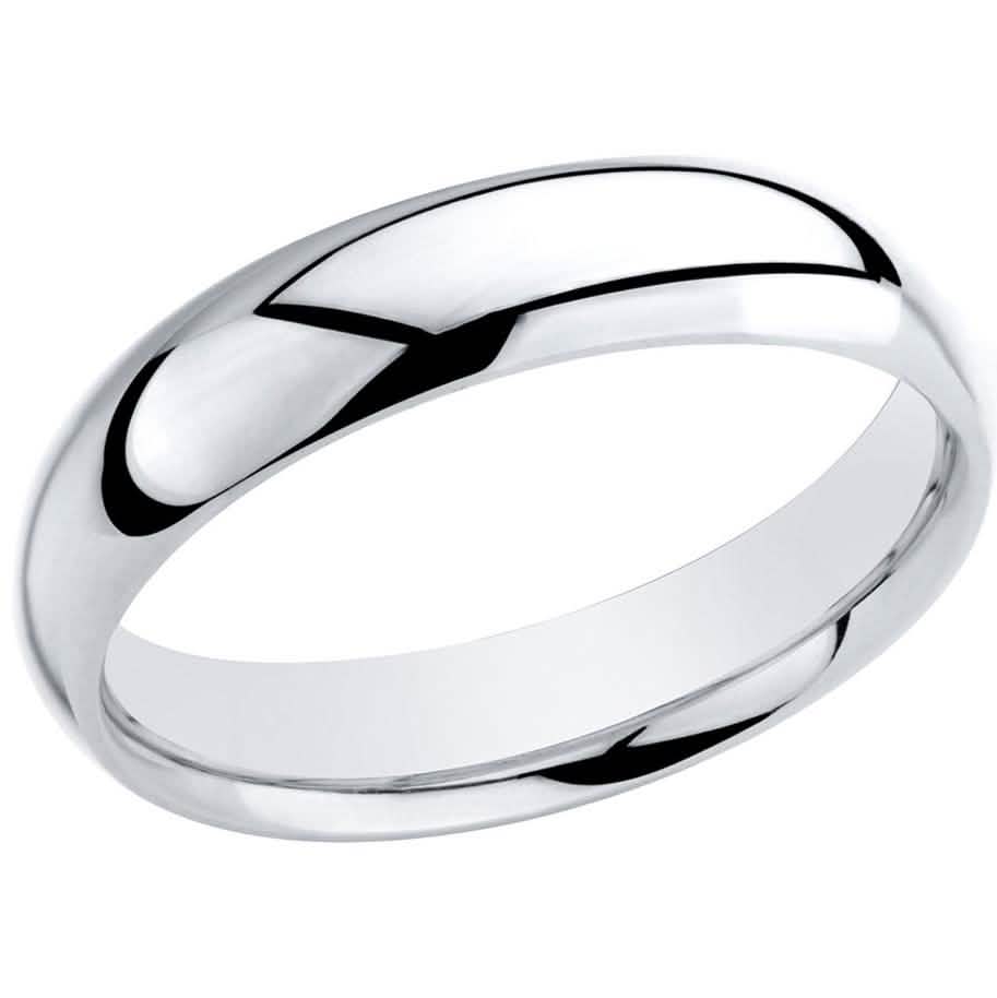 Alliance de mariage unisexe 5 mm polie miroir anti-ternissement