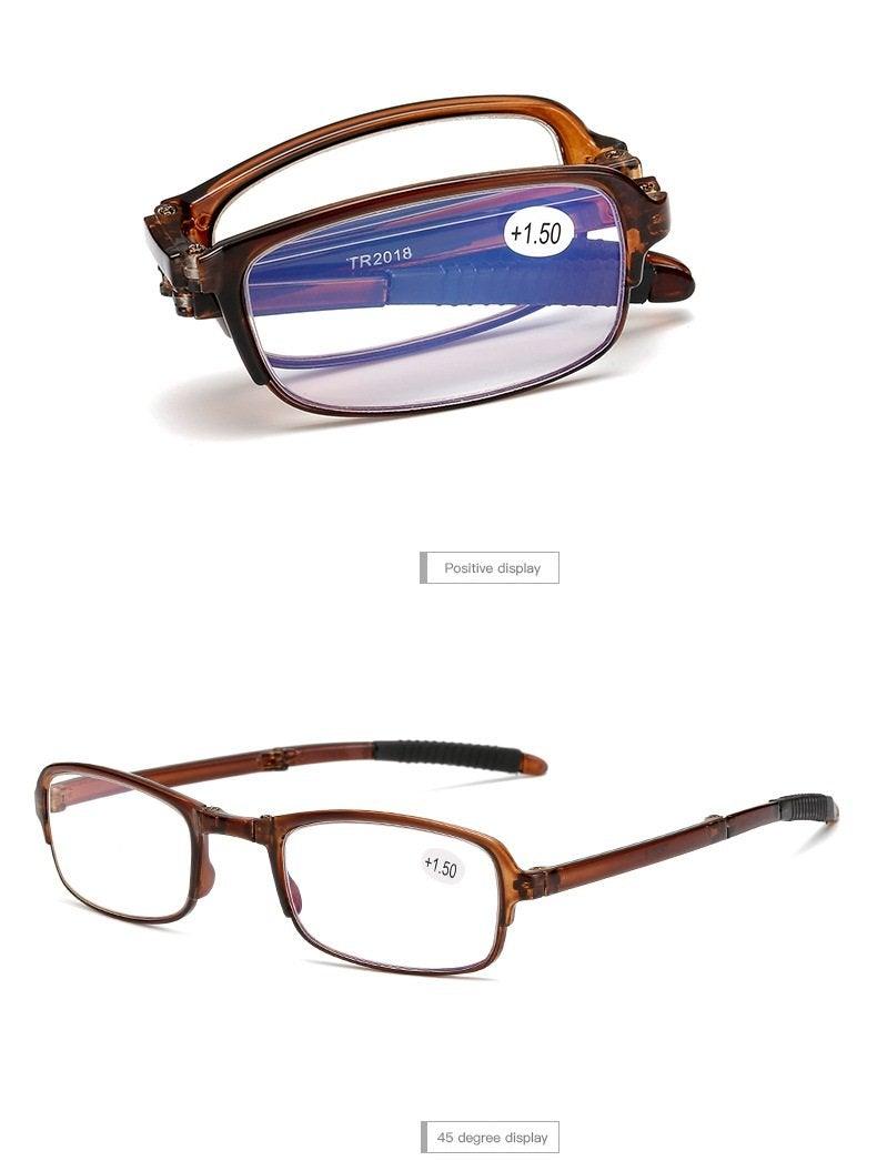 Lunettes de lecture pliantes anti-reflets UV pour femme et homme, monture de luxe rétro en TR, charnières à ressort, bloqueurs de lumière bleue +1.0 +1.5 +2.0 +2.5 +3.0 +3.5 +4.0