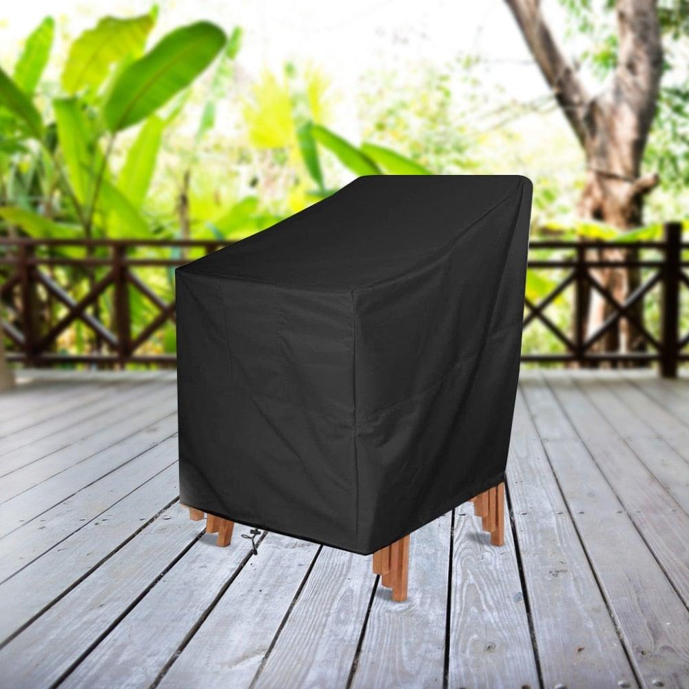 Housse de meuble anti-UV, anti-neige, anti-vent, indéchirable, anti-décoloration, housse de protection pour chaise de jardin extérieur, imperméable et anti-poussière, housse de siège pour chaise.
