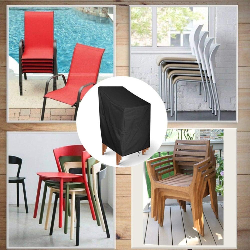 Housse de meuble anti-UV, anti-neige, anti-vent, indéchirable, anti-décoloration, housse de protection pour chaise de jardin extérieur, imperméable et anti-poussière, housse de siège pour chaise.