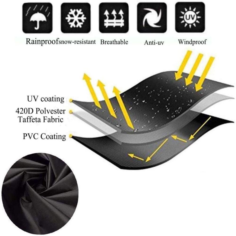 Housse de meuble anti-UV, anti-neige, anti-vent, indéchirable, anti-décoloration, housse de protection pour chaise de jardin extérieur, imperméable et anti-poussière, housse de siège pour chaise.