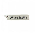 Add a Hand Stamped Name or a Date Charm -  Long Rectangle Tag