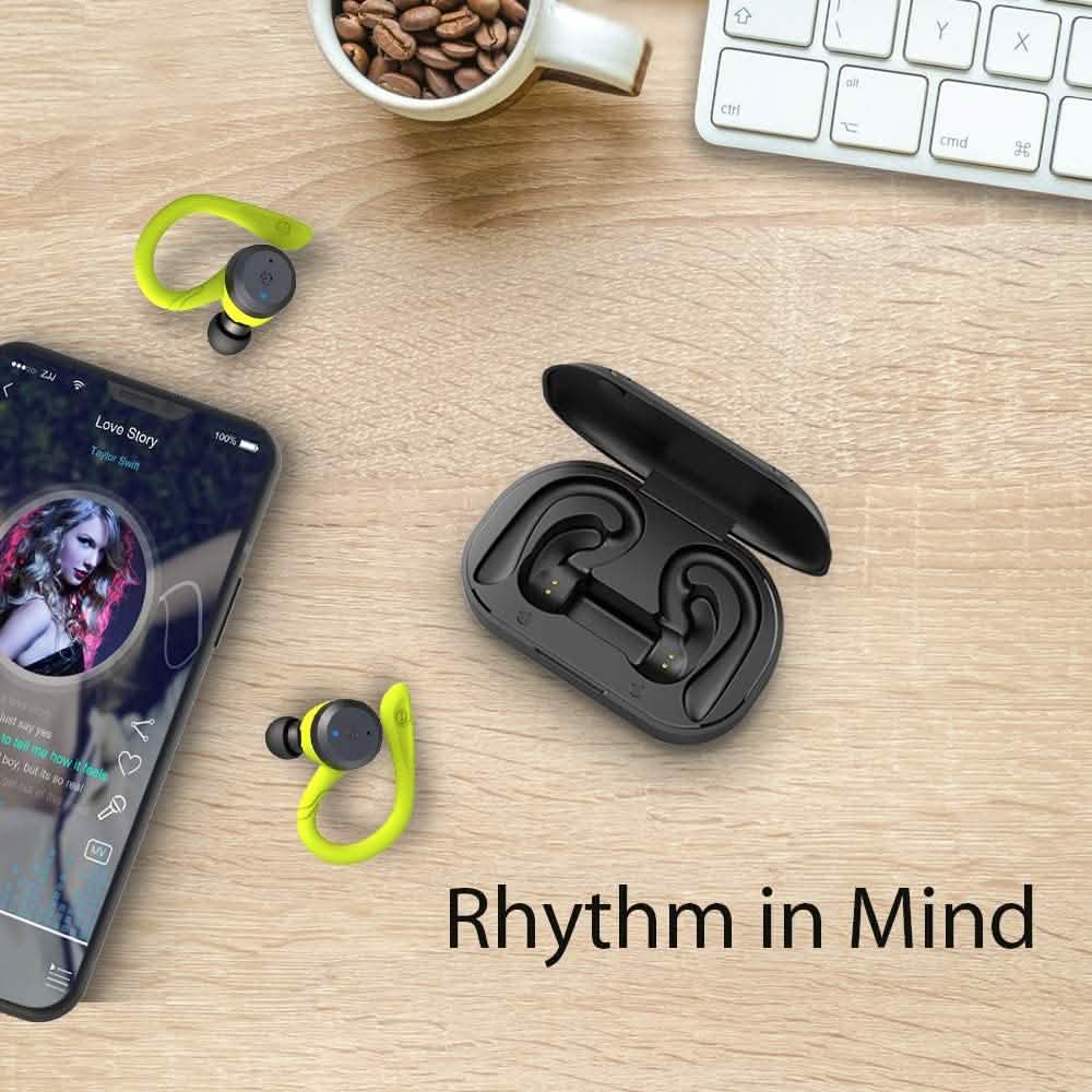 Écouteurs Bluetooth APEKX True Wireless avec boîtier de charge