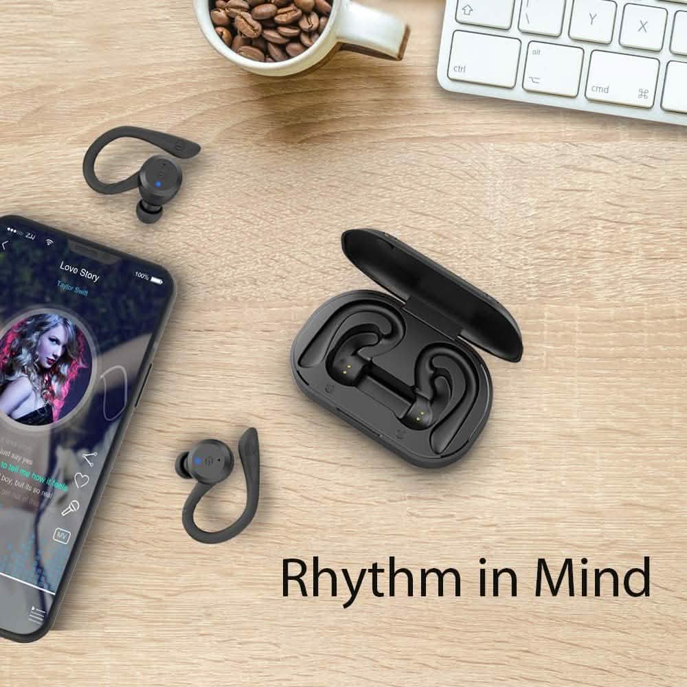 Écouteurs Bluetooth APEKX True Wireless avec boîtier de charge