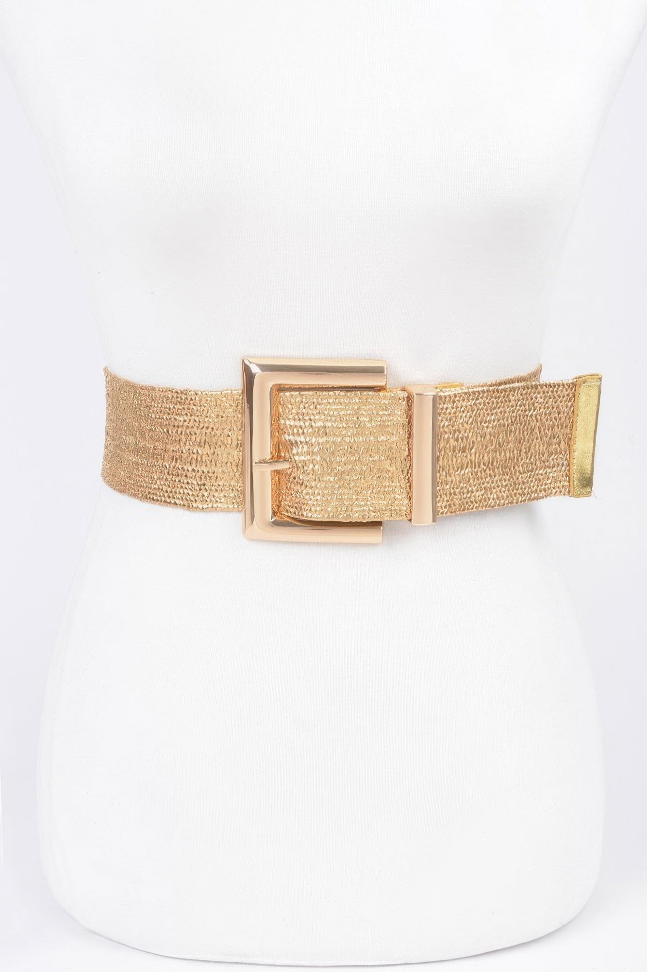Ceinture transparente en PVC avec boucle en métal