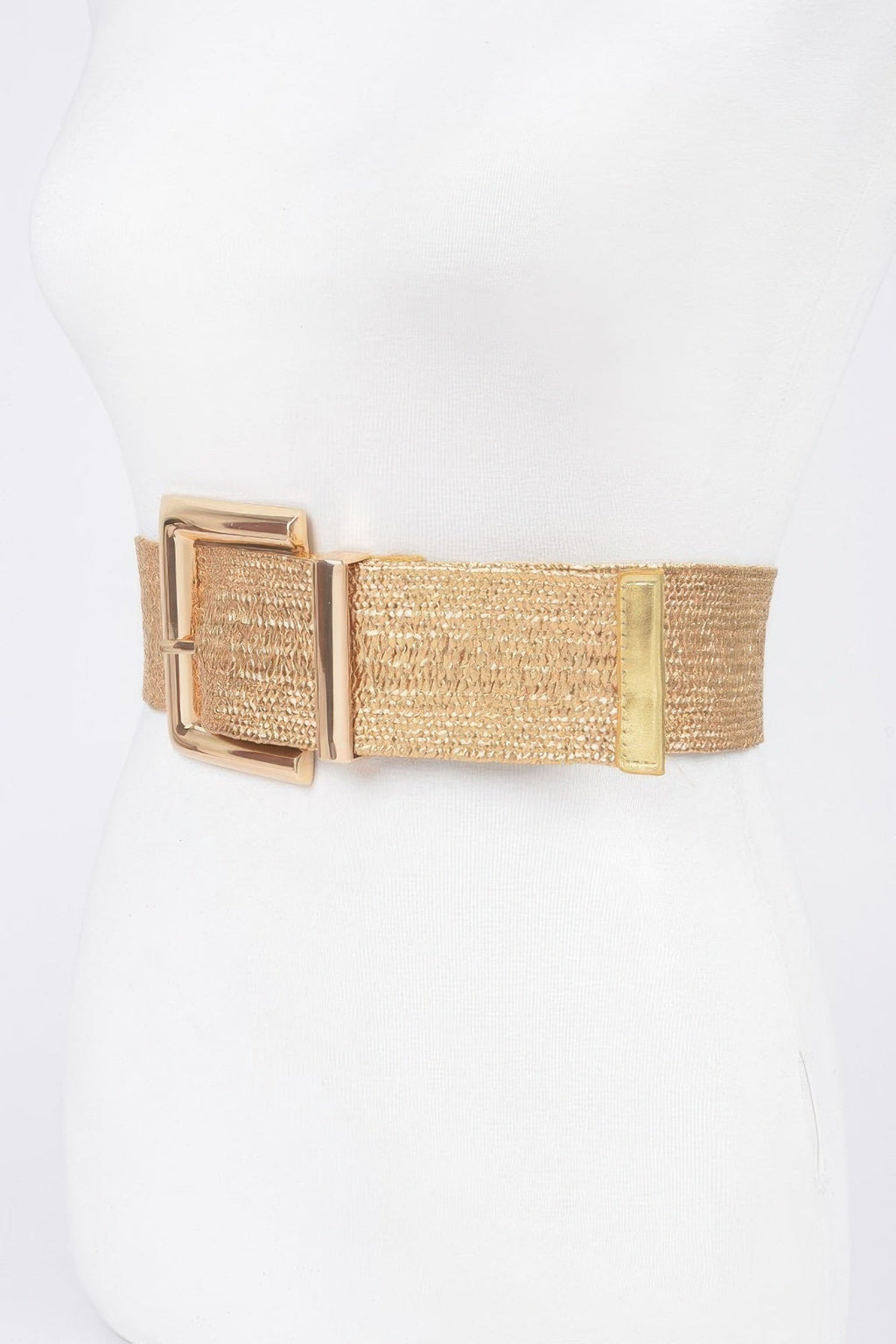 Ceinture transparente en PVC avec boucle en métal