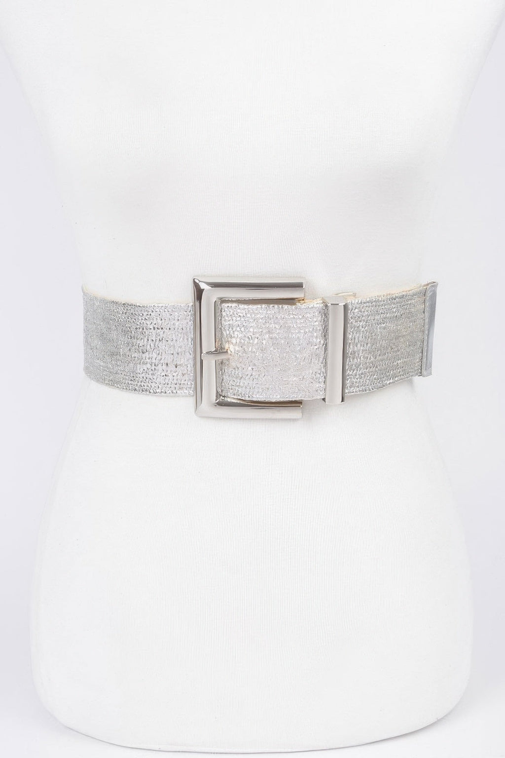 Ceinture transparente en PVC avec boucle en métal