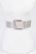 Ceinture transparente en PVC avec boucle en métal