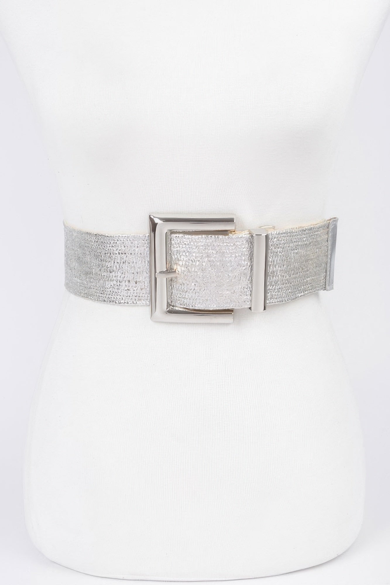Ceinture transparente en PVC avec boucle en métal