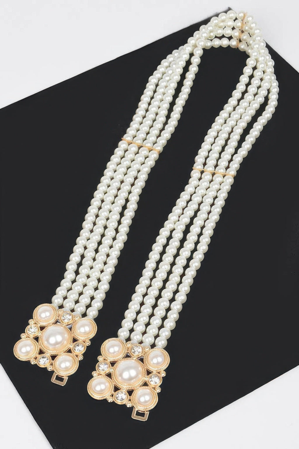 Ceinture élastique fausses perles