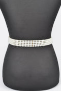 Ceinture élastique fausses perles