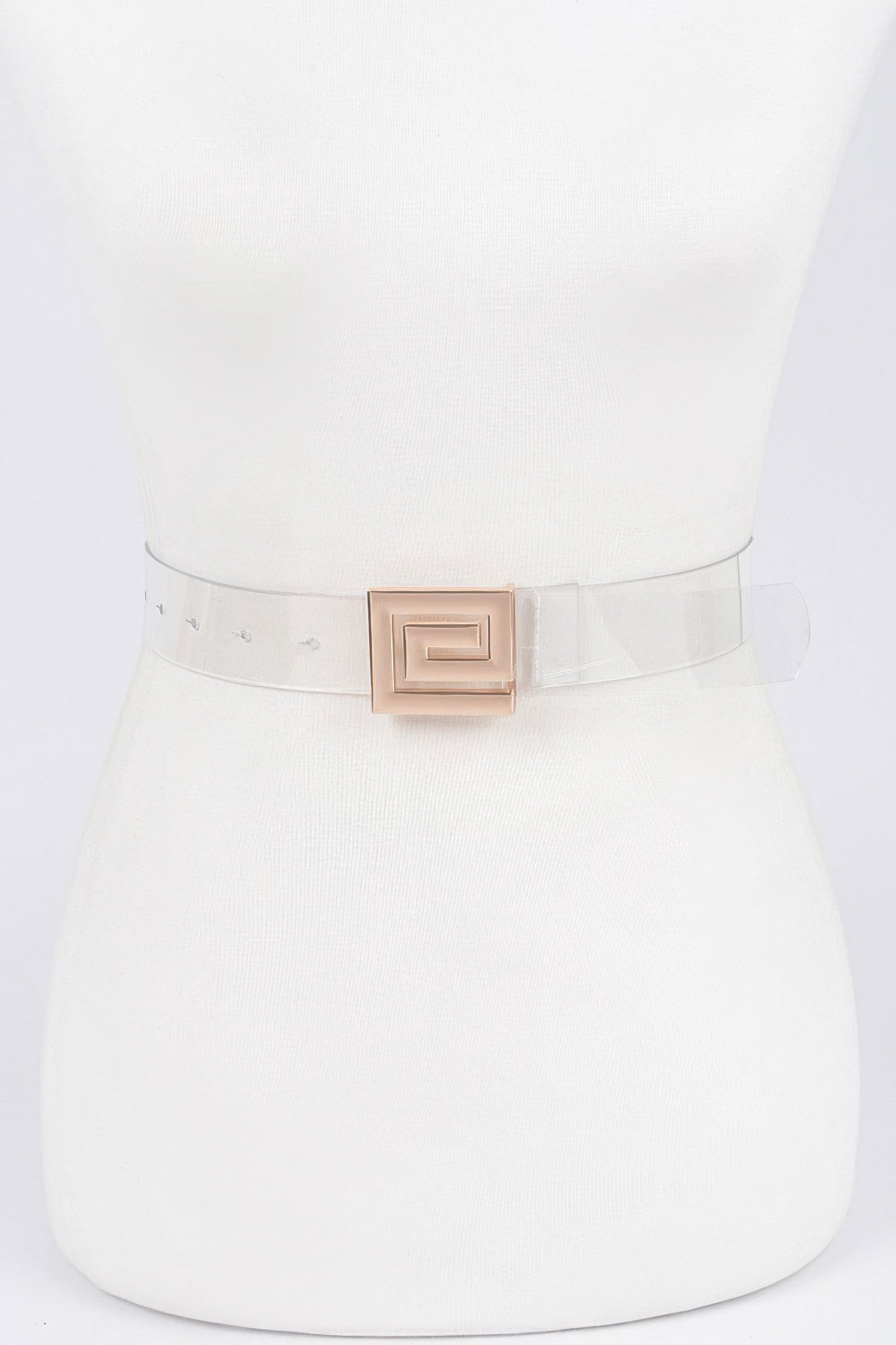 Ceinture végane à boucle métallique