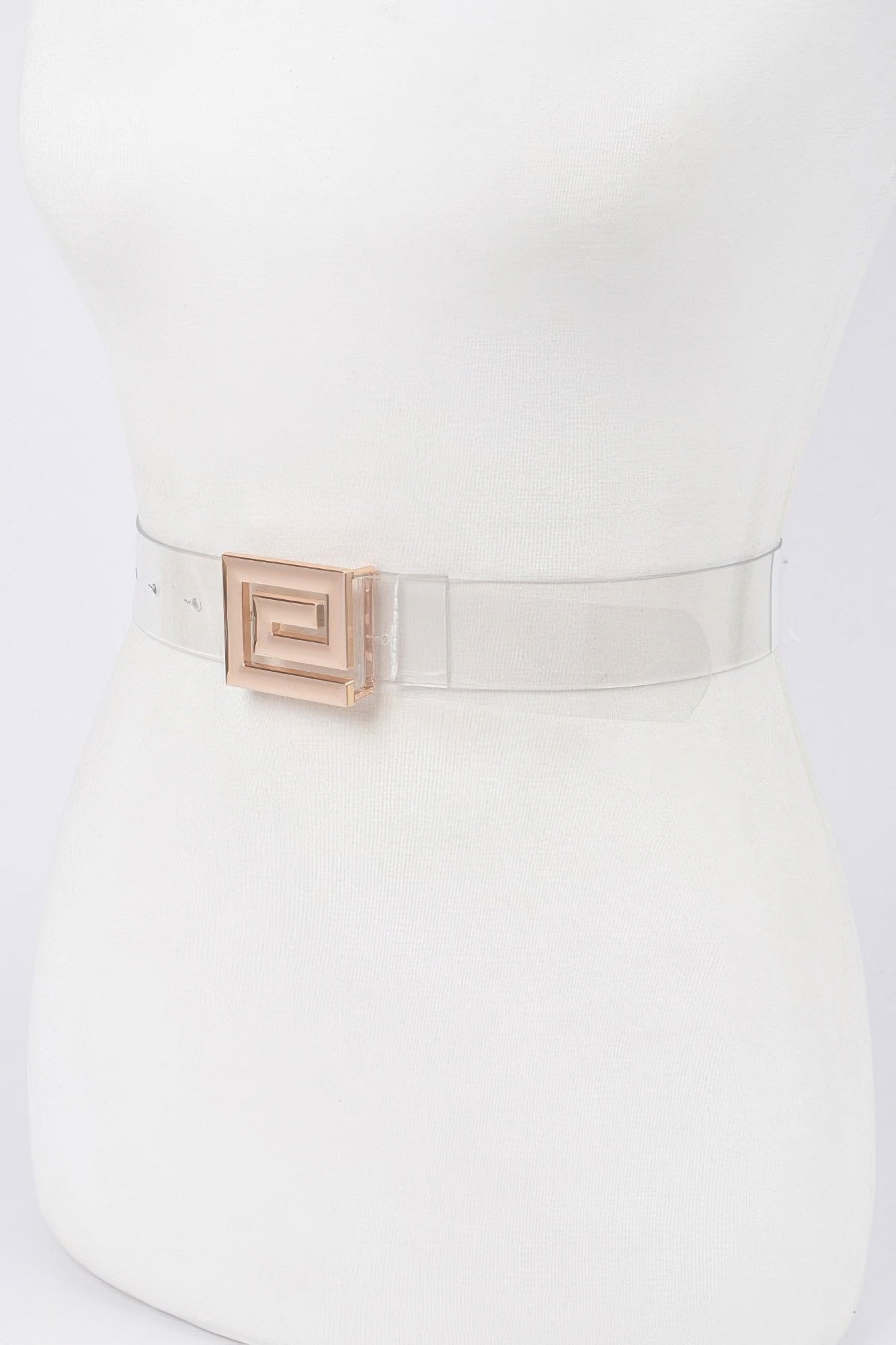Ceinture végane à boucle métallique