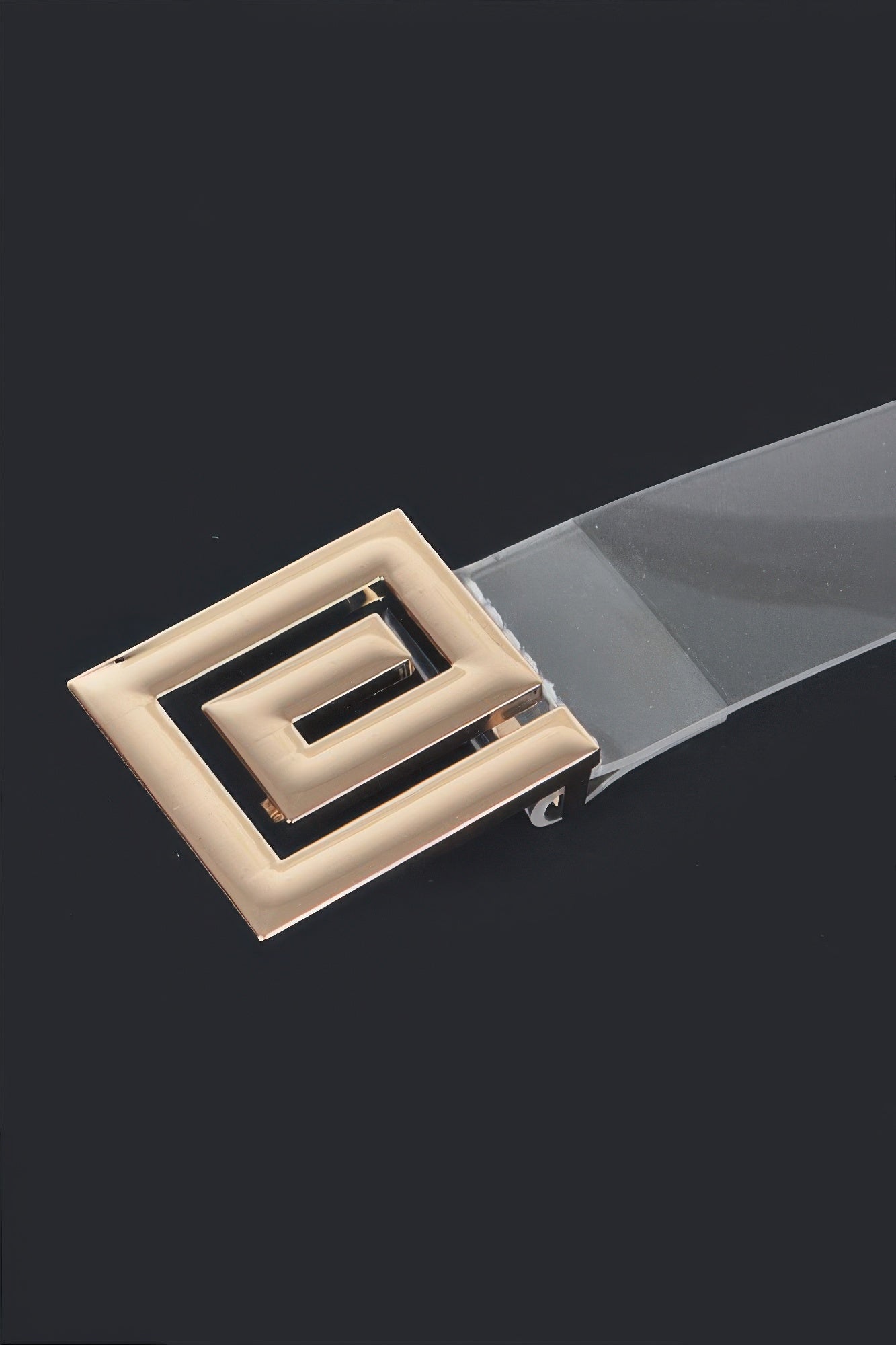 Ceinture végane à boucle métallique