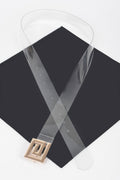 Ceinture végane à boucle métallique