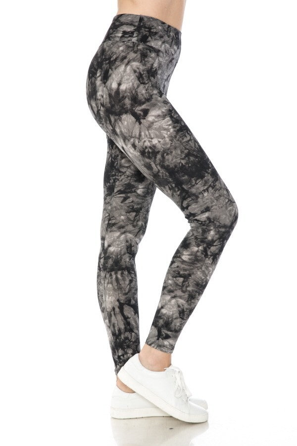 Legging de style yoga gris taille haute