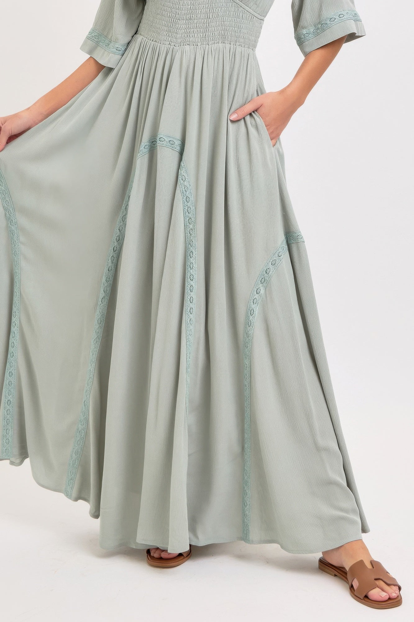 Robe longue vaporeuse et romantique