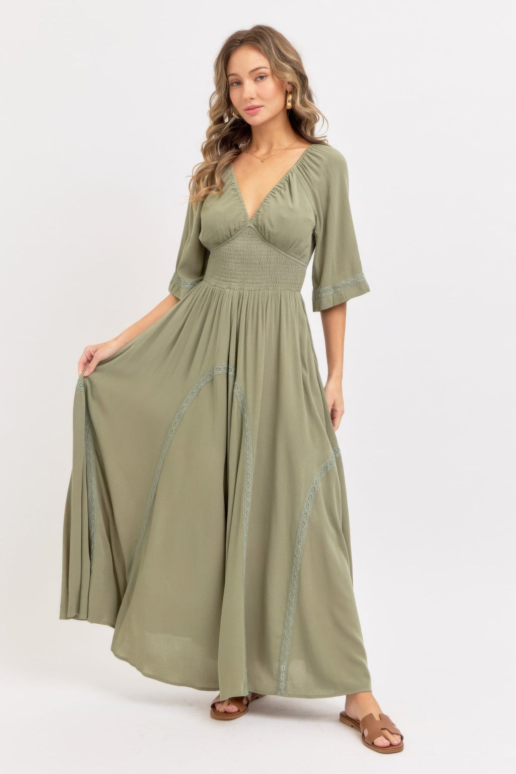 Robe longue vaporeuse et romantique