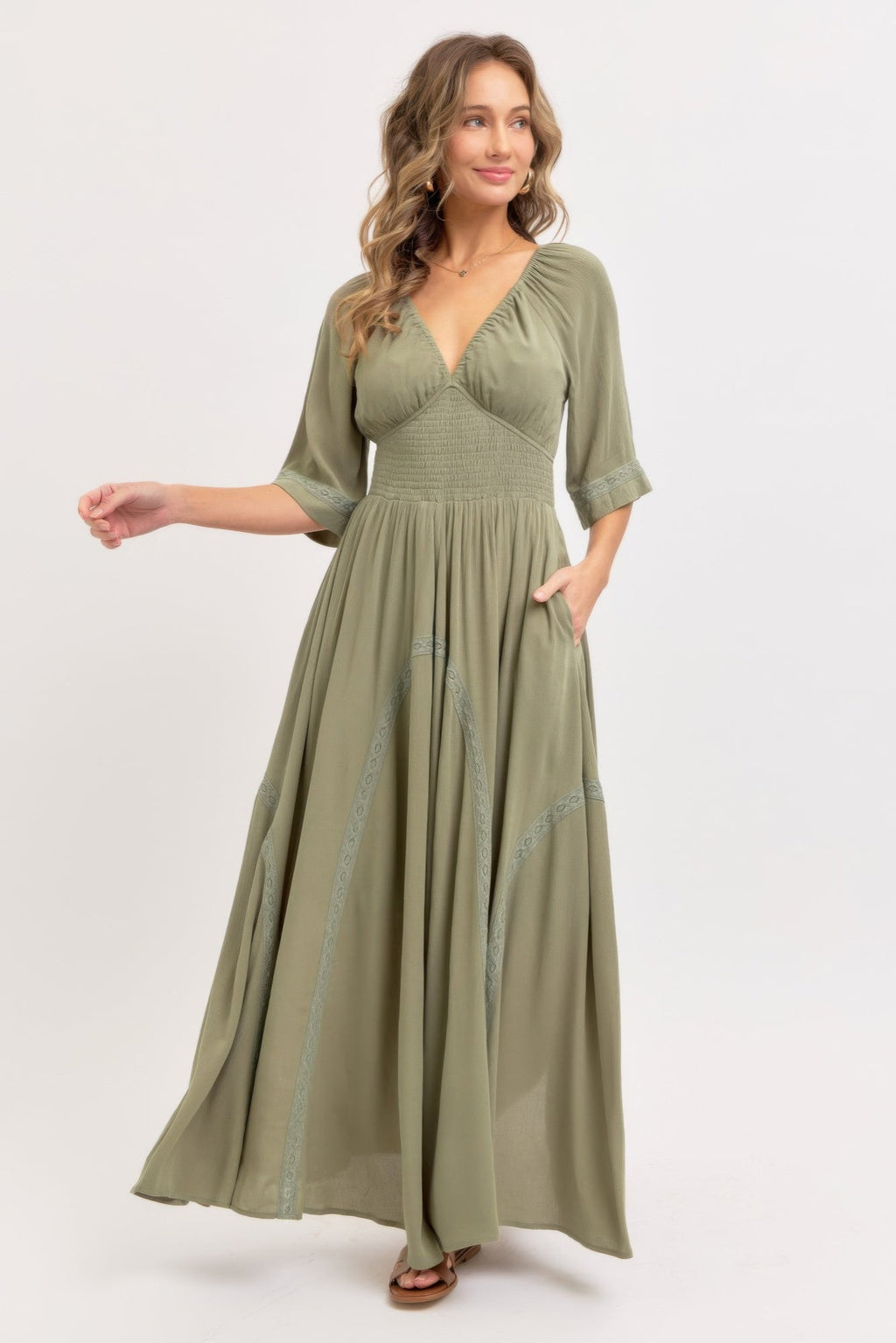Robe longue vaporeuse et romantique
