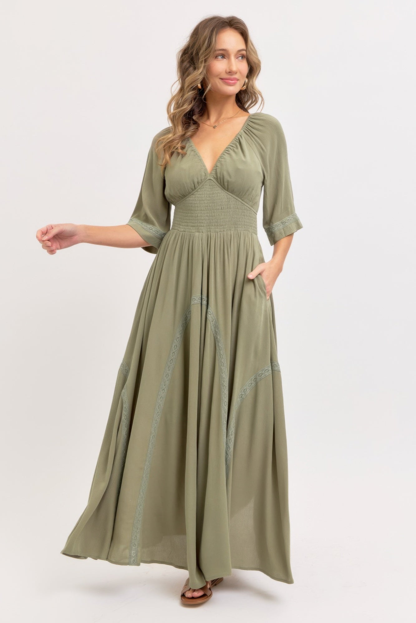 Robe longue vaporeuse et romantique