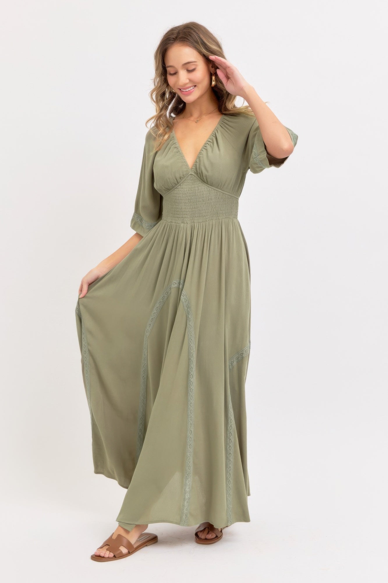 Robe longue vaporeuse et romantique