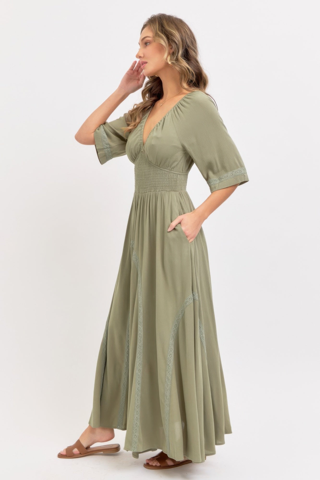 Robe longue vaporeuse et romantique
