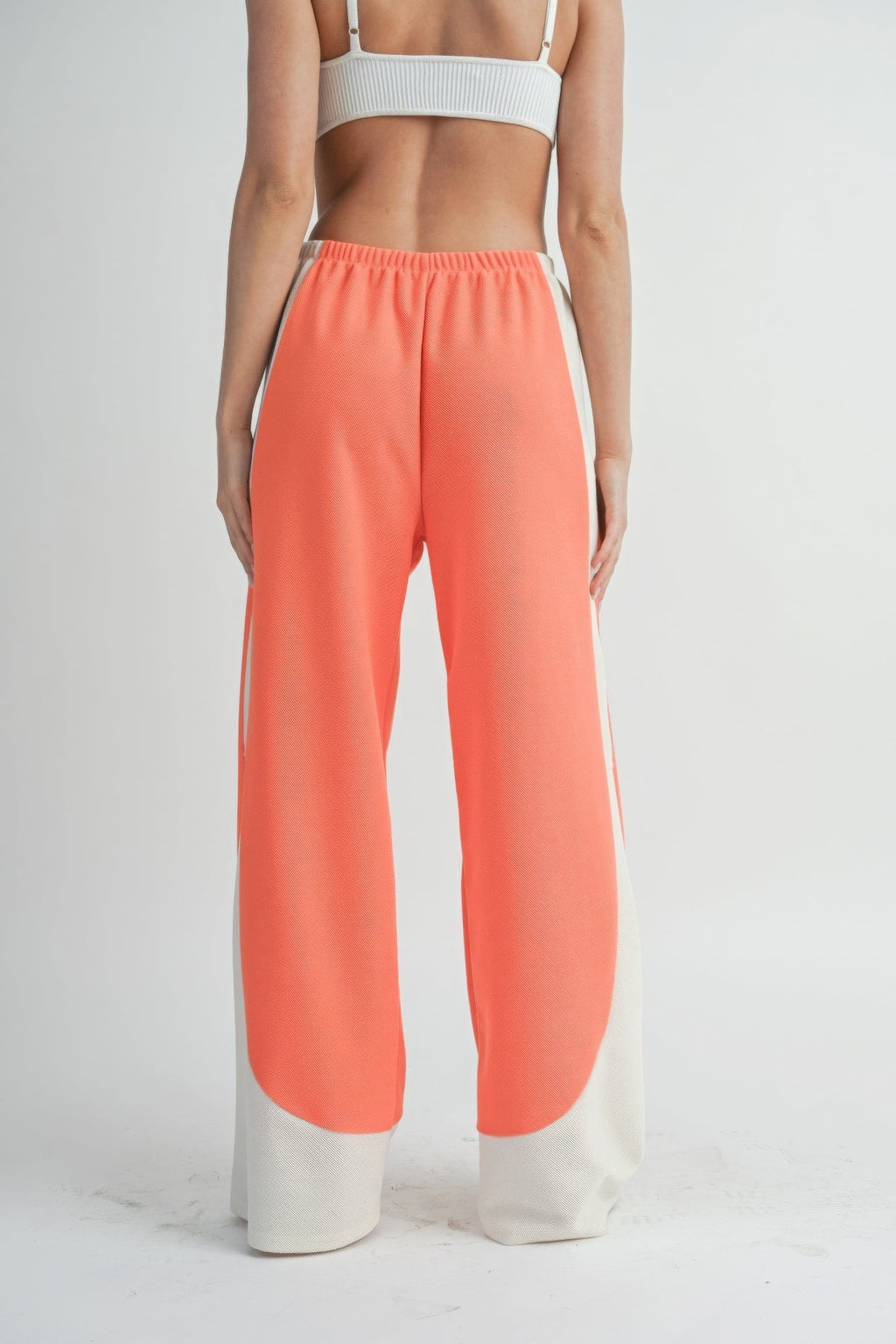 Pantalon large bicolore