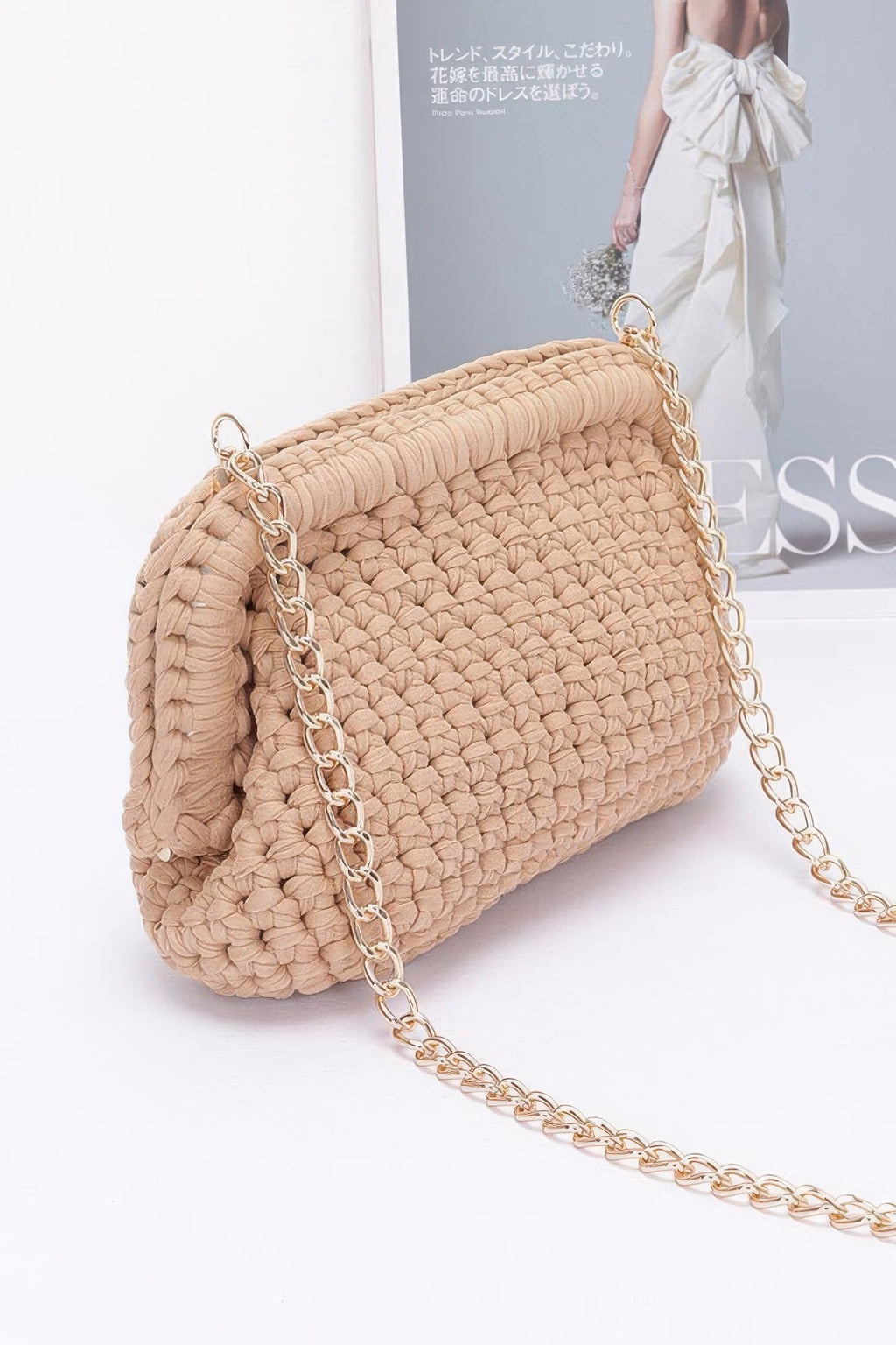 Pochette en coton tressé