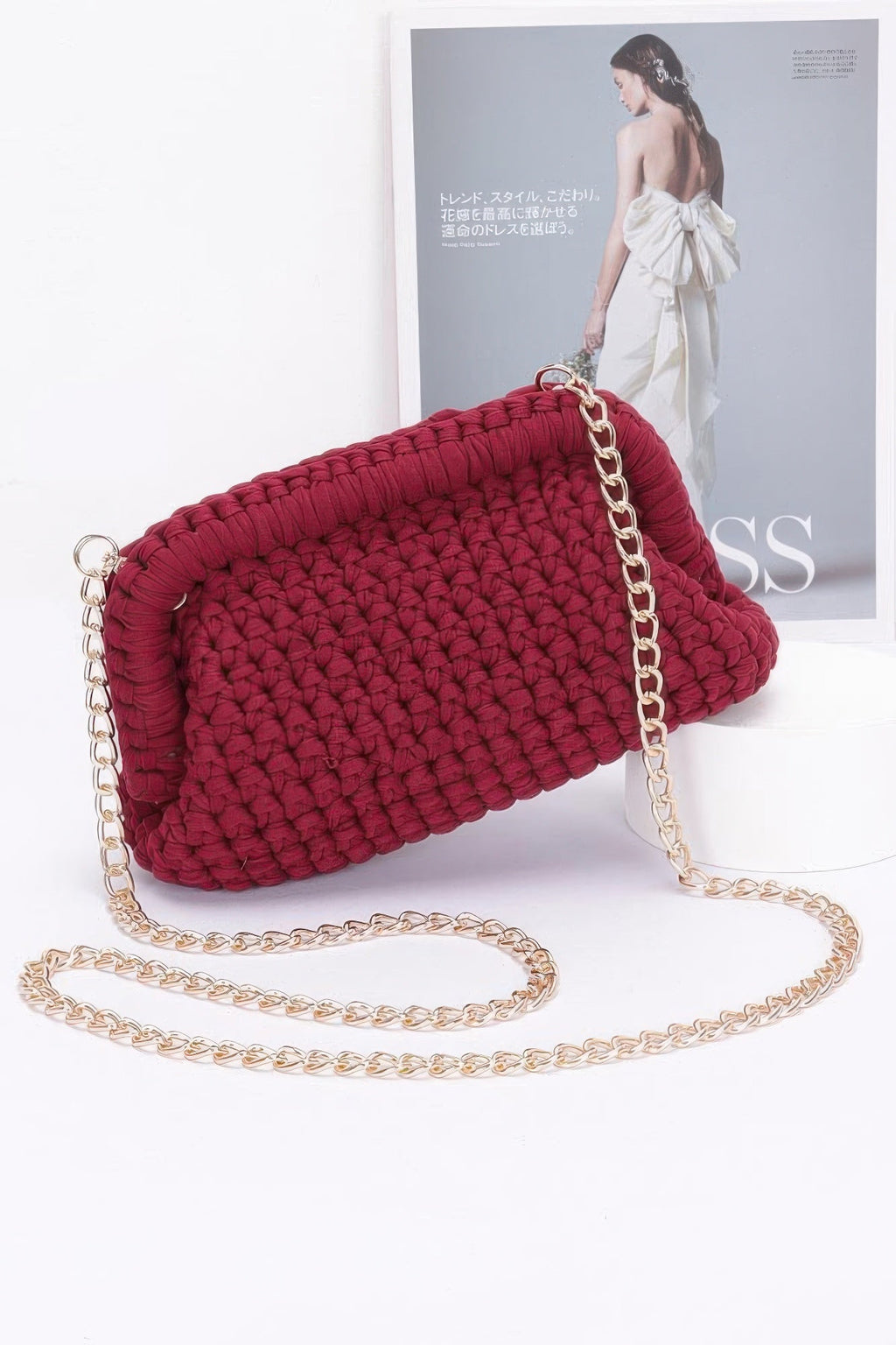 Pochette en coton tressé