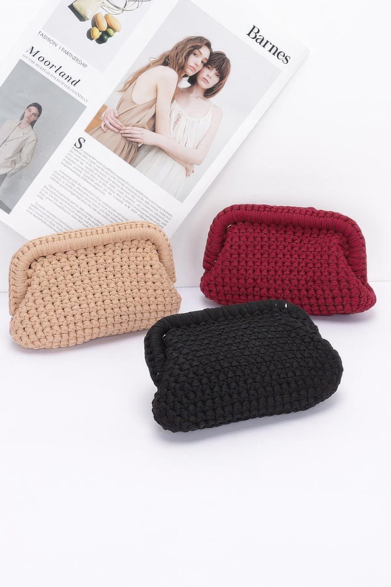 Pochette en coton tressé