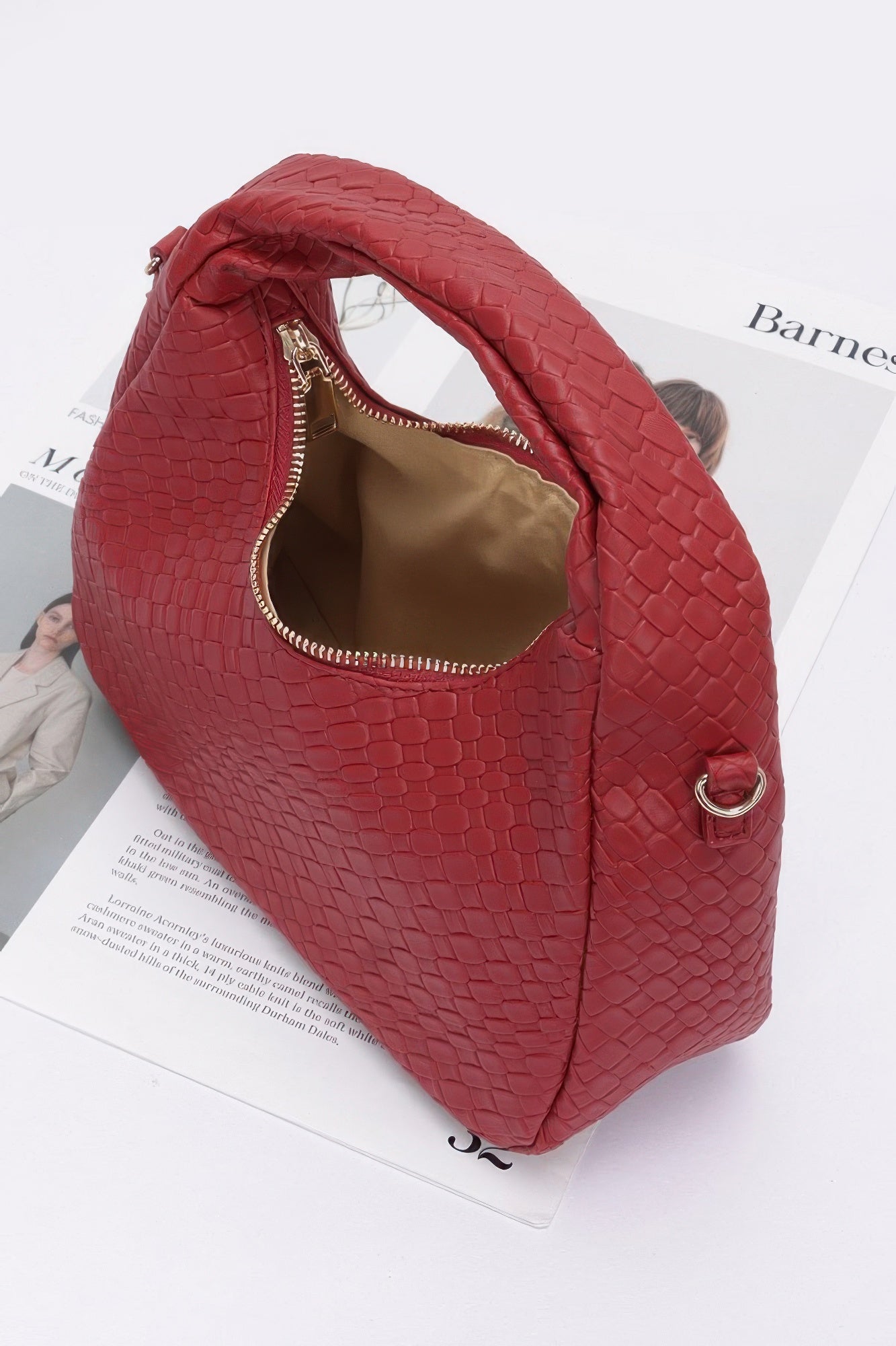 Sac hobo en similicuir gaufré