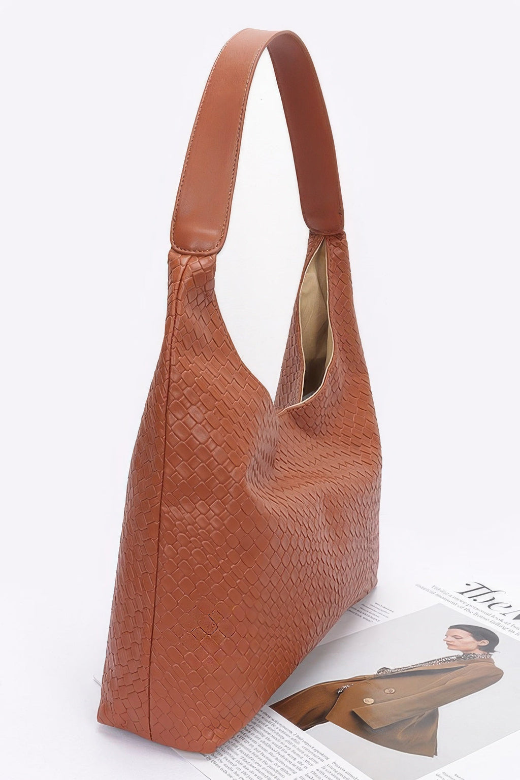 Sac à bandoulière en faux cuir embossé