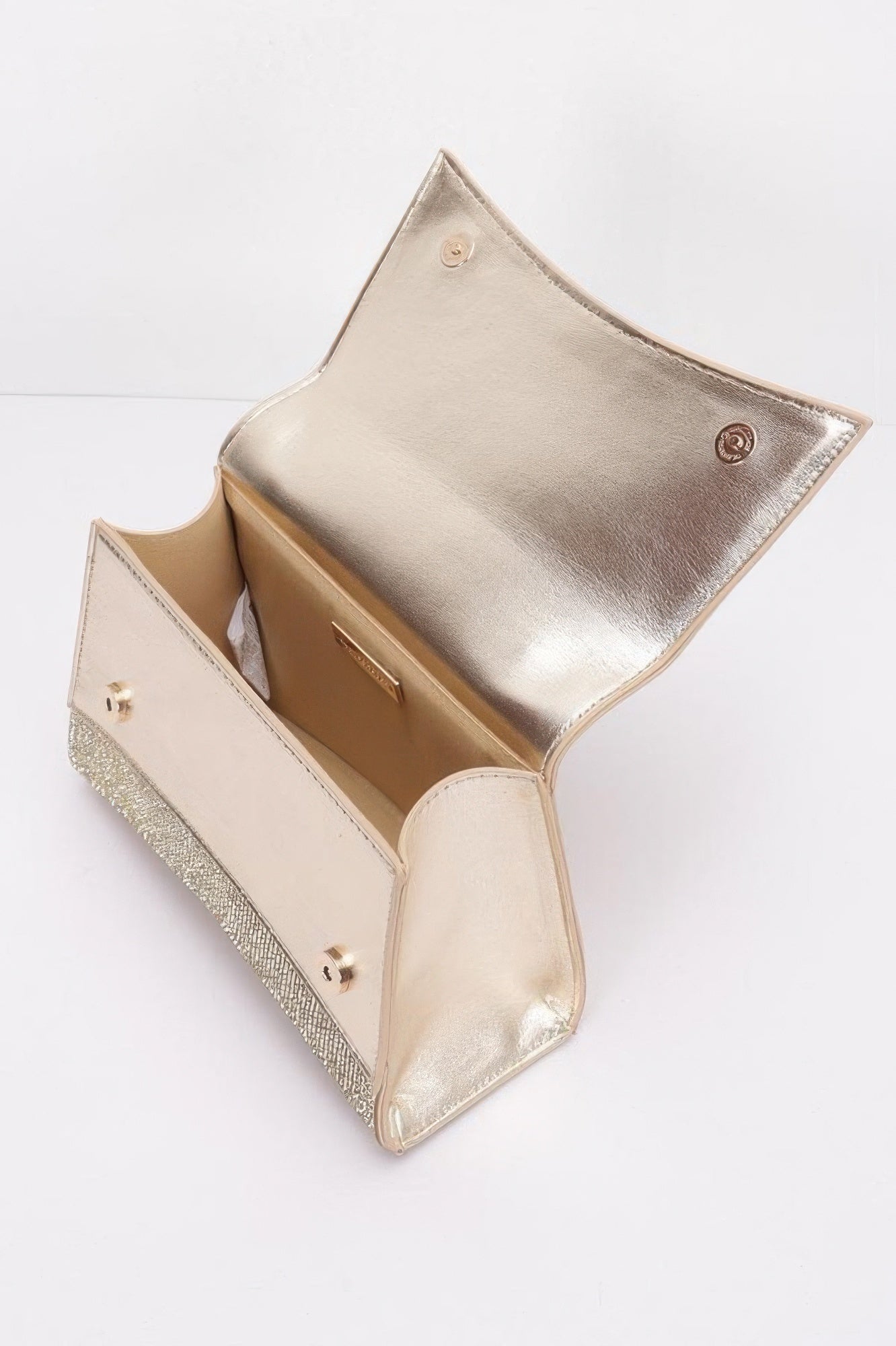 Sac à rabat avec poignée orné de strass