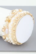 Bracelet en perles de pierre multi-ovales