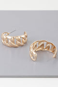 Boucles d'oreilles créoles avec chaîne maillons gourmette