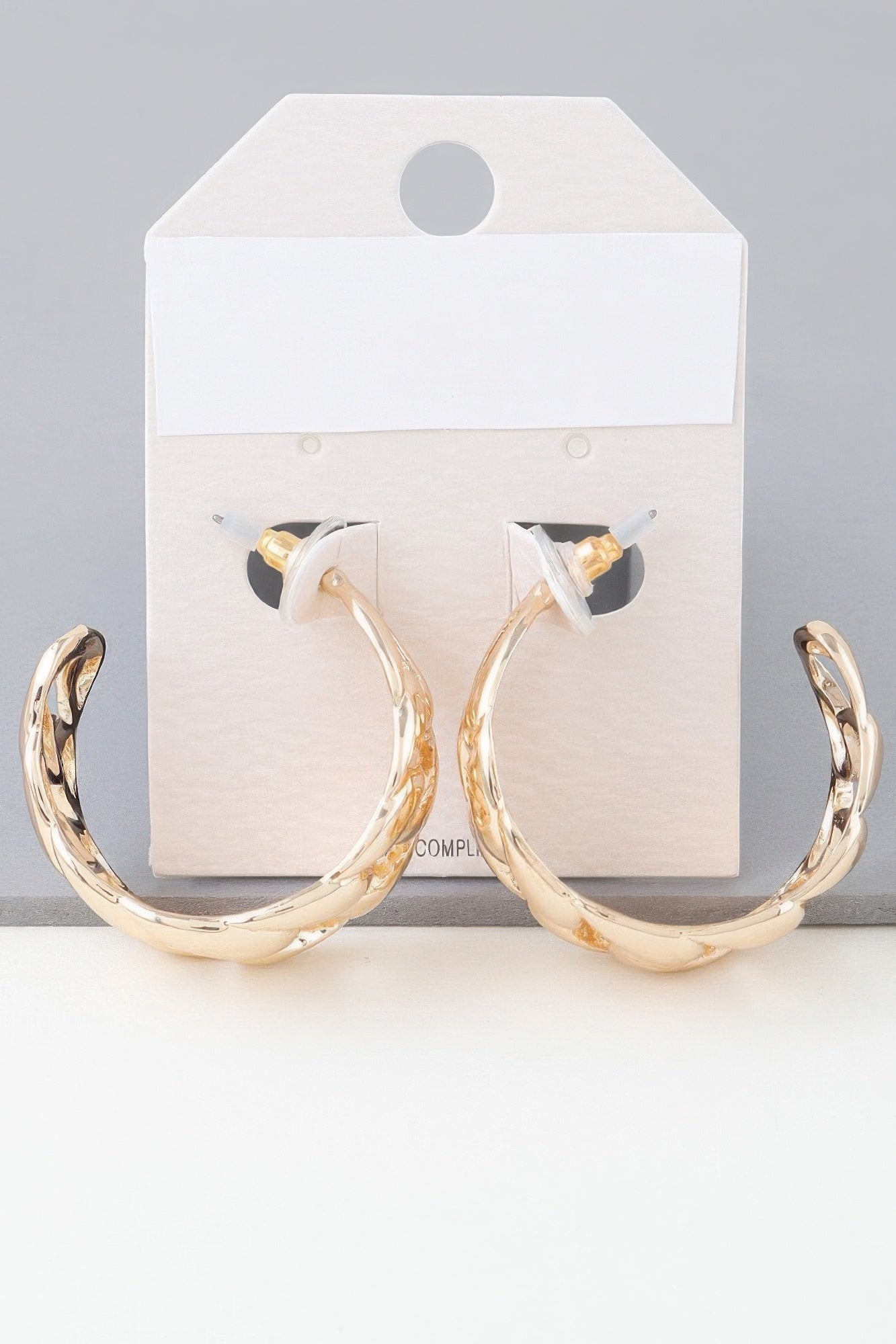 Boucles d'oreilles créoles avec chaîne maillons gourmette