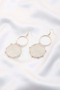 Boucles d'oreilles perlées à deux cercles entrelacés