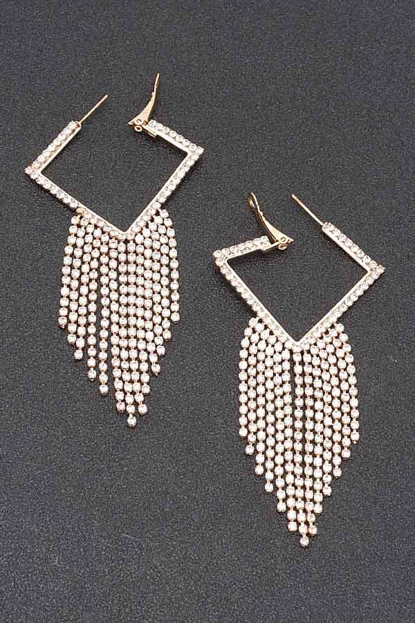 Boucles d'oreilles en strass