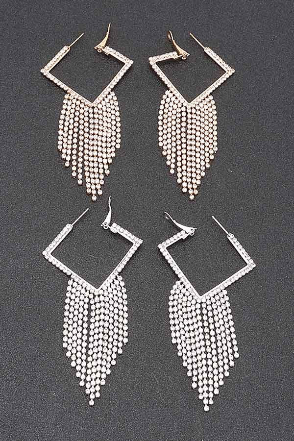 Boucles d'oreilles en strass