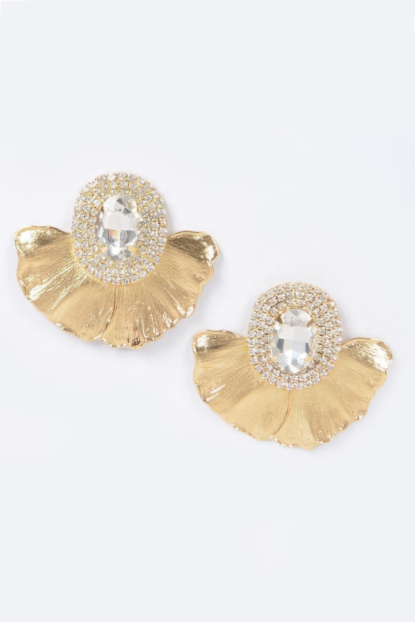 Boucles d'oreilles en métal et strass
