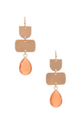 Boucles d'oreilles pendantes multi-formes avec pierres en forme de goutte