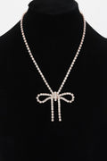 Collier nœud papillon en strass