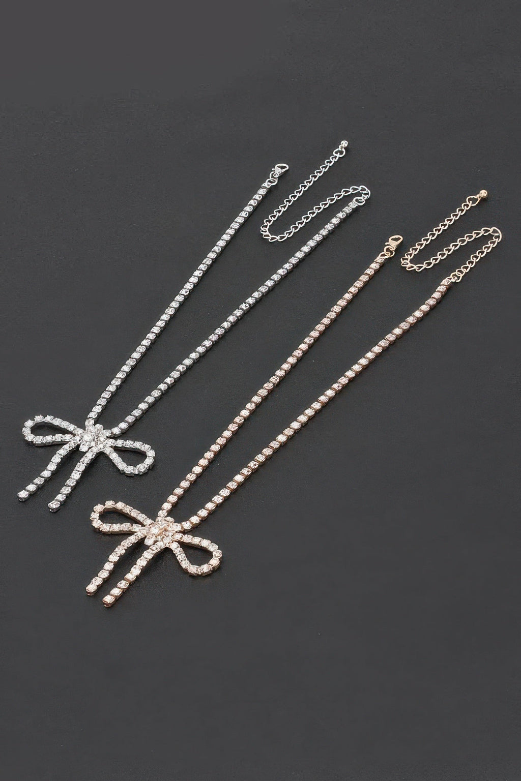 Collier nœud papillon en strass