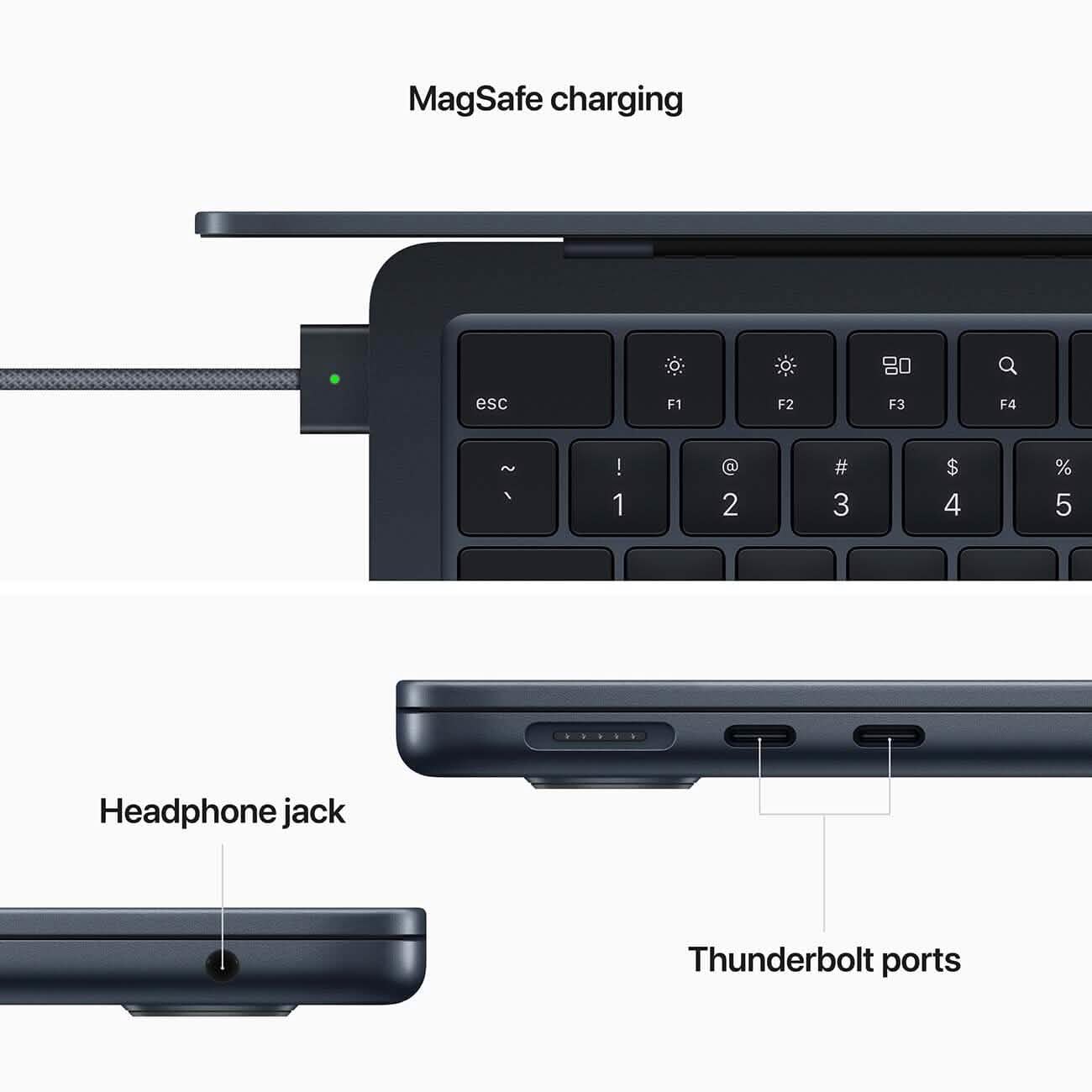 Apple MacBook Air 2022, Puce M2, Écran 13,6 pouces, 8 Go, 256 Go, MLY33LL/A (Reconditionné)