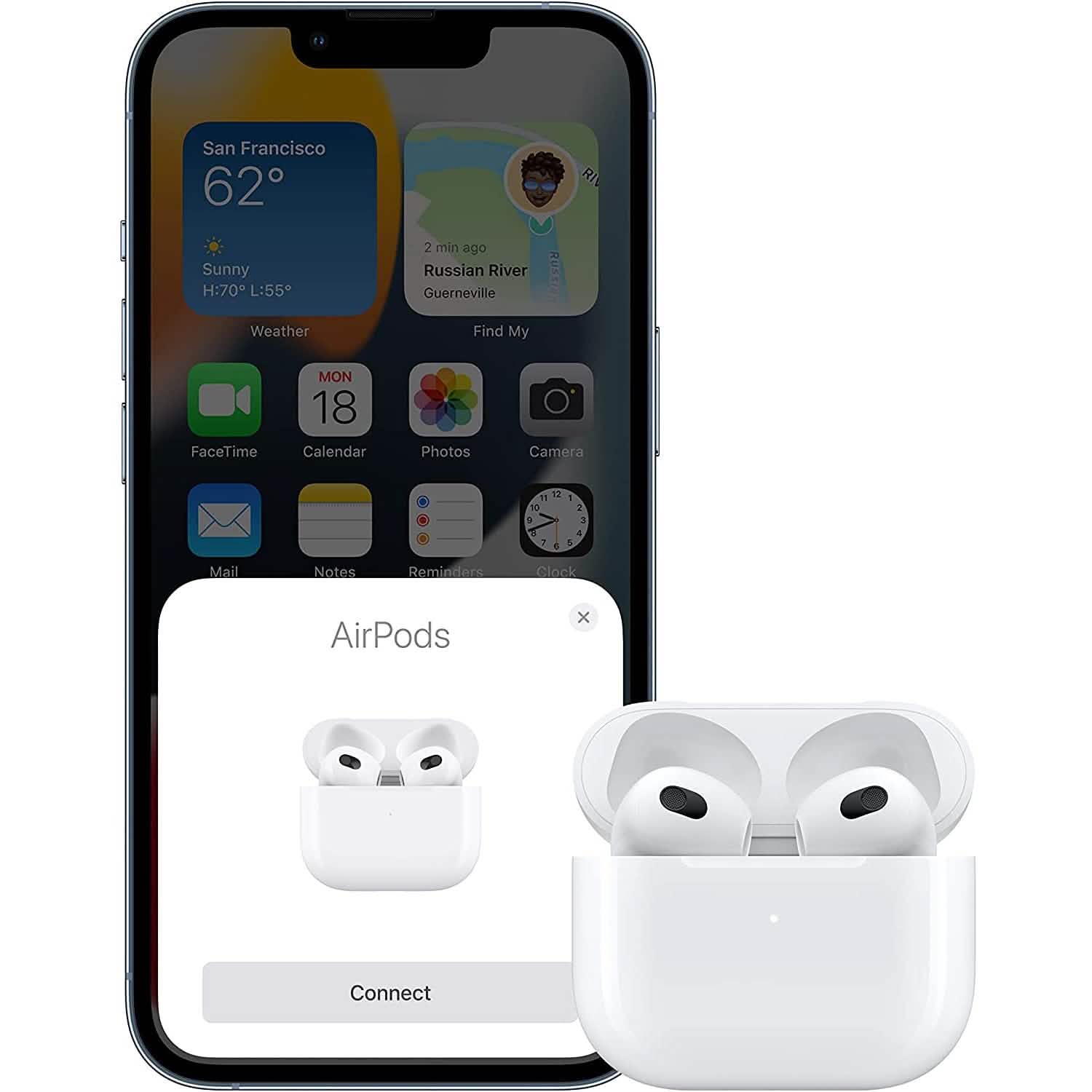 Apple AirPods 3ᵉ génération MME73AM/A (Reconditionnés)